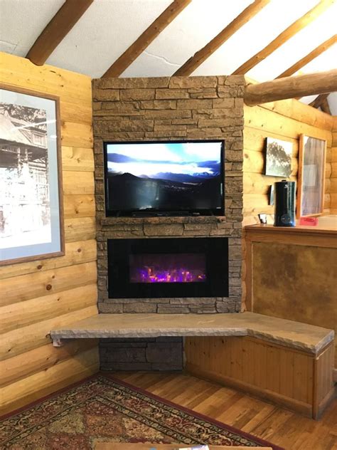 A Cozy Log Cabin Fireplace - Barron Designs