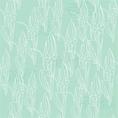 Floral Light Green Seamless Pattern Stock Vector - Illustration of ...