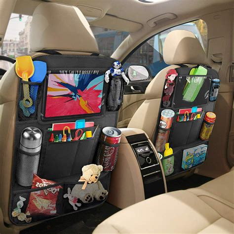 Car Back Seat Organizer with Insulated Thermal Pocket, Tablet Holder - Touch Screen Pocket - Use ...