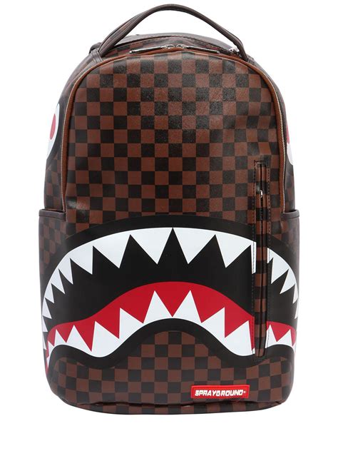 Sprayground Shark In Paris Faux Leather Backpack for Men - Lyst