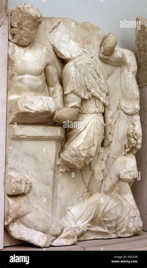 Pergamum Altar in the Pergamum Museum in Berlin. It is a monumental ...