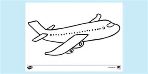 Plane Colouring | Colouring Sheets