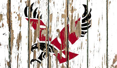 Eastern Washington Vintage College University Logo Peeling Barn Wood Paint Mixed Media by Design ...