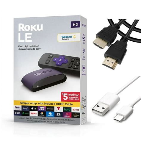 Roku LE HD Streaming Media Player Wi-Fi® Enabled with High Speed HDMI ...