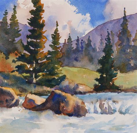 Sharon Lynn Williams' Art Blog: "Beside The River", fluid acrylic ...