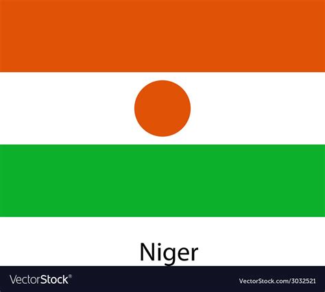 Flag of the country niger Royalty Free Vector Image