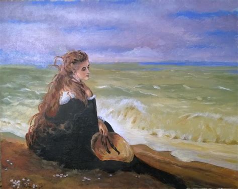 On the Seashore Painting by R Adair | Pixels