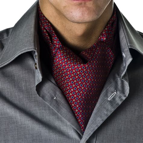 Red Geometric Pattern Casual Cravat from Ties Planet UK