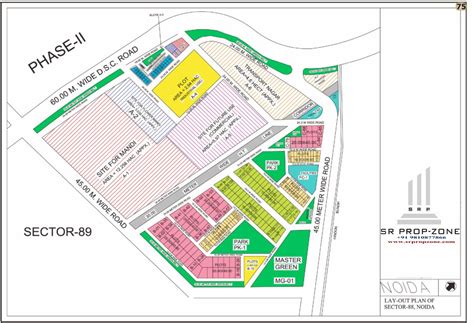 Layout Plan of Noida Sector-88 HD Map