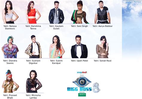 HD Bigg Boss Season 8 Contestants Names Wallpaper | Download Free - 139509