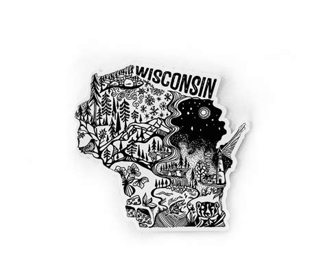 Wisconsin State 4" stickers – WildSlice