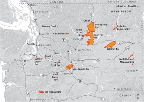 Current Fire Map Of Washington State - Gennie Clementine