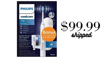 Philips Sonicare ExpertClean 7700 Electric Toothbrush for $99.99 ...