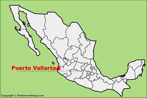 Puerto Vallarta location on the Mexico map - Ontheworldmap.com