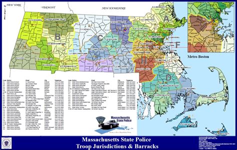 Massachusetts State Police Troop Boundaries | Mass.gov