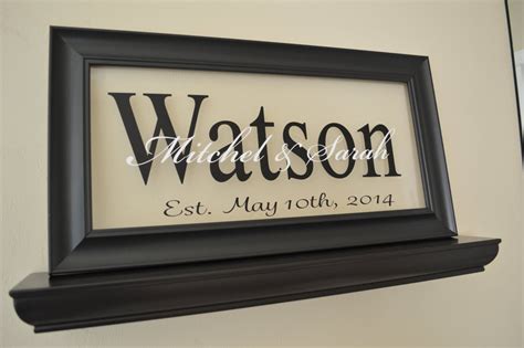 Personalized Family Name Sign Picture Frame by PrattosCreations