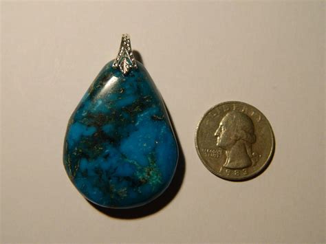 Dark Blue Black matrix Kingman Turquoise pendant