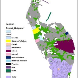 Land use map of island of Goree | Download Scientific Diagram