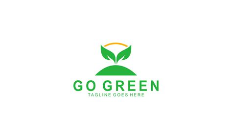 go green logo. go green with leaf 6417286 Vector Art at Vecteezy