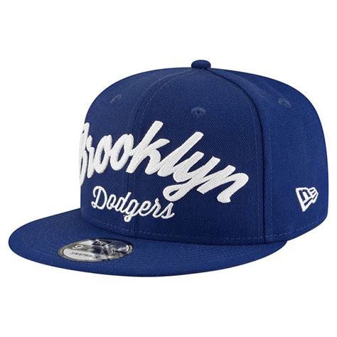 New Era Brooklyn Dodgers Royal Cooperstown Collection City Stitcher 9FIFTY Adjustable Snapback ...