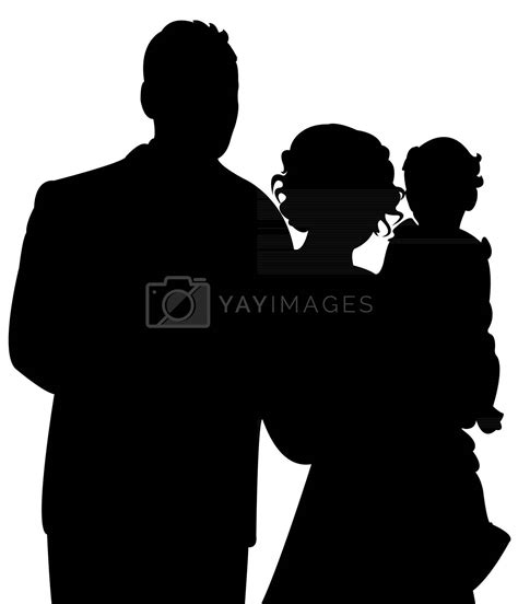 happy family portrait silhouette vector by Dr.G Vectors & Illustrations ...