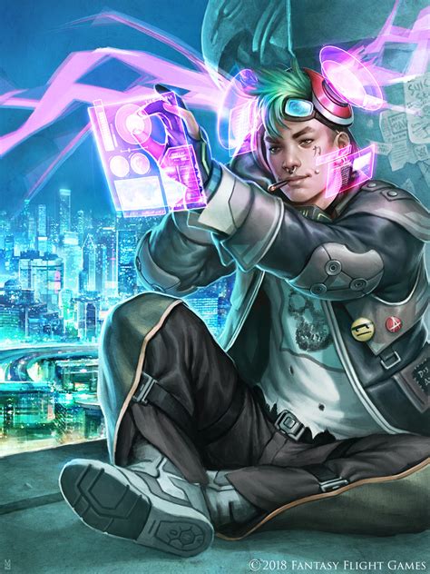 Art of Matt Zeilinger - Android: Netrunner - Noise, Hacker Extraordinaire Alt Art