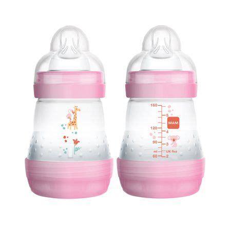 MAM Baby Bottles for Breastfed Babies, MAM Baby Bottles Anti-Colic, Girl, 5 Ounces, 2-Count ...