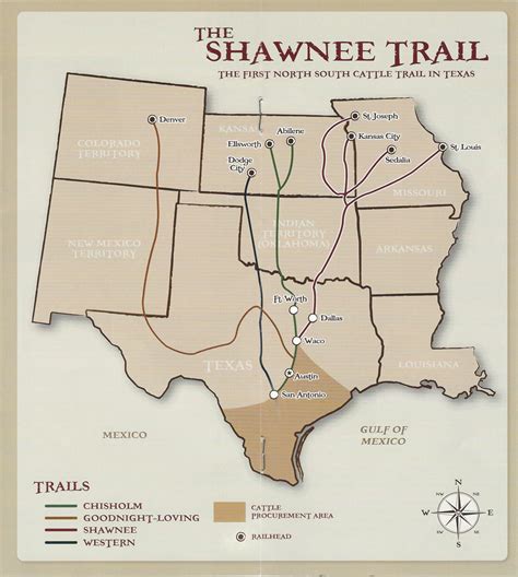 Sedalia Cattle Trail Map - Charis Augustina