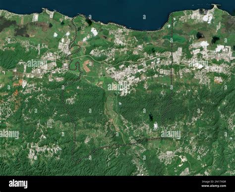 Manati, municipality of Puerto Rico. Low resolution satellite map Stock Photo - Alamy