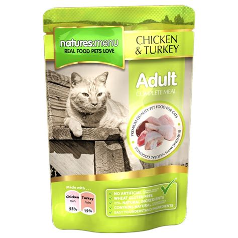 Natures Menu Chicken with Turkey Pouches Wet Cat Food, 100 g - Smart Pet Kuwait