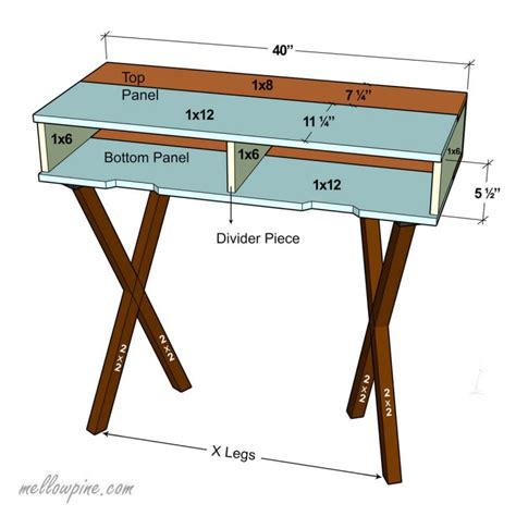 DIY X Desk with Drawers [Plans Included] - MellowPine