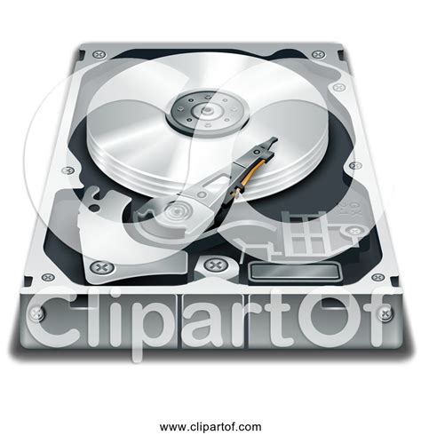 Free Clipart of a Hard Disk Drive Components