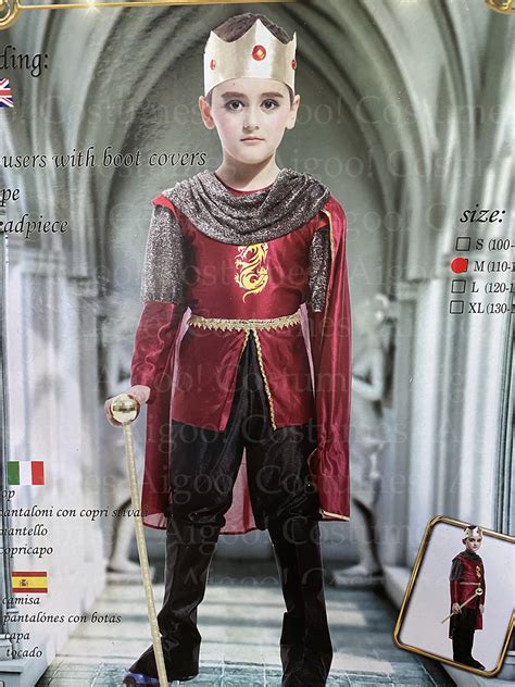 Prince Costume for Boys Story Book Character Cosplay for Kids King ...