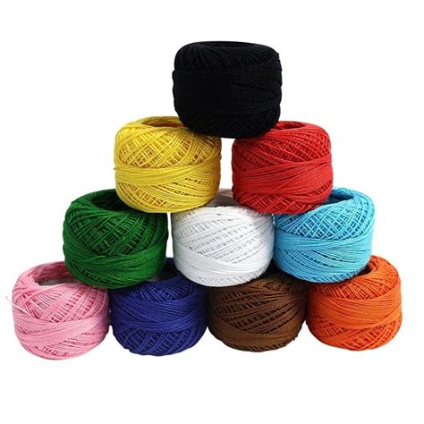 iCraft RN021_PK10 Crochet Cotton Thread Yarn for Knitting and Craft ...