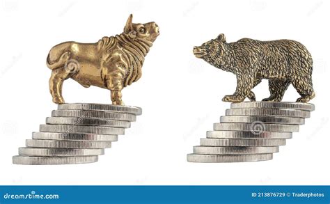 Bull and Bear As Symbols of Stock Trading Stock Image - Image of isolated, price: 213876729