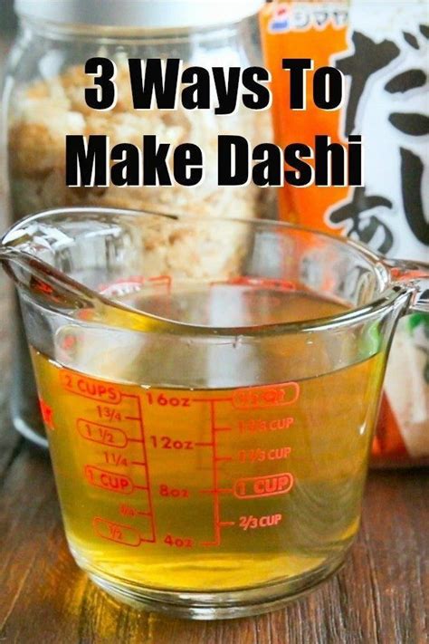 3 Ways To Make Dashi (Video) | Recipe | Easy japanese recipes, Recipes, Japanese dishes