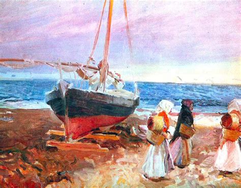 Fisherwomen on the Beach, Valencia, 1903 - Joaquín Sorolla - WikiArt.org