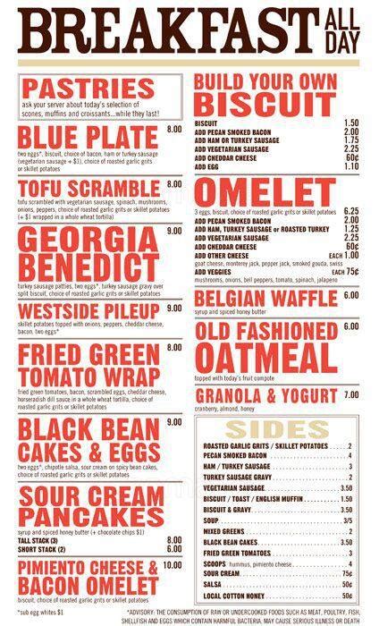 West Egg Cafe Menu, Menu for West Egg Cafe, Westside, Atlanta - Urbanspoon/Zomato