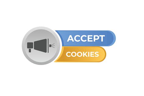 accept cookies Button. web template, Speech Bubble, Banner Label accept ...