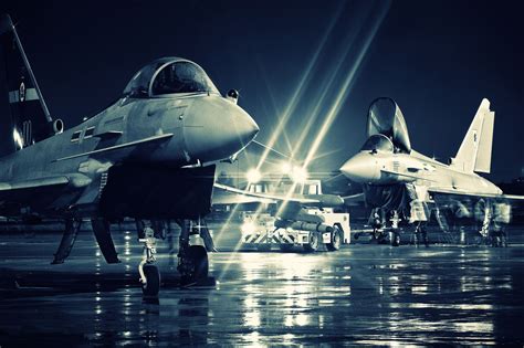 RAF, FGR4, Eurofighter, Typhoon, Great Britain, airfield, rain, lights, light, game New Aircraft ...