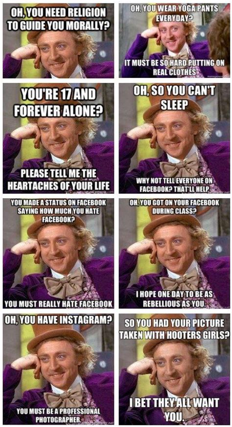 17 Best images about Willy Wonka Meme on Pinterest | Cross tattoos, Facebook and So true