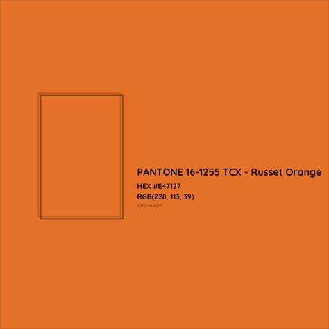 PANTONE 16-1255 TCX - Russet Orange Complementary or Opposite Color ...