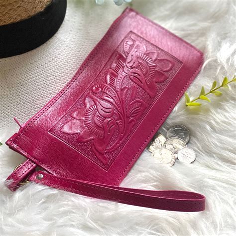 Leather wristlet wallet - Wristlet wallet women - woman wallet ...