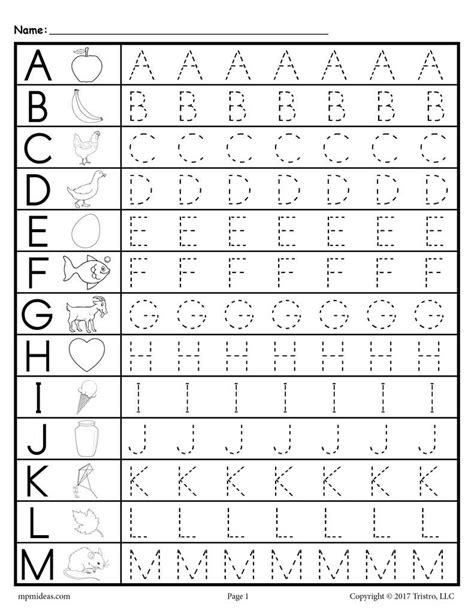 Free Printable Alphabet Worksheets, Alphabet Tracing Worksheets, Alphabet Writing, Preschool ...