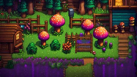 Purple Mushroom Stardew - Mushroom Growing