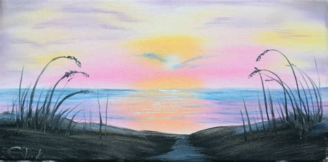 Beach Sunrise. Painting #38 - Home