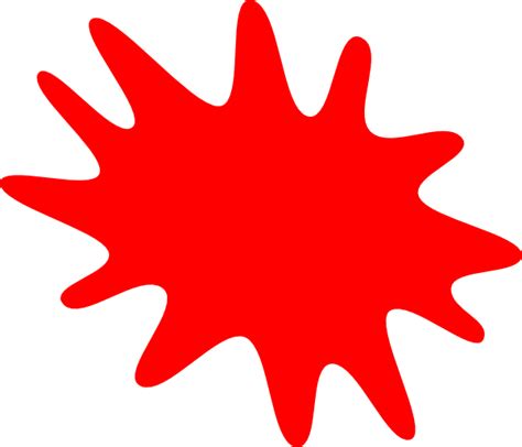 Red Paint Splatter Clip Art at Clker.com - vector clip art online ...