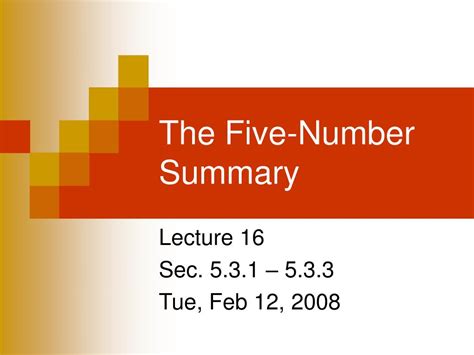 PPT - The Five-Number Summary PowerPoint Presentation, free download - ID:5884818