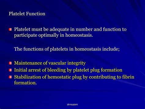 PPT - Platelet Function PowerPoint Presentation, free download - ID:226318