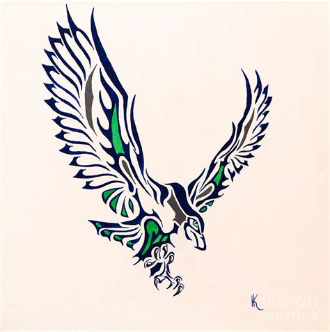 Seahawk Painting by Kimatha Kesner